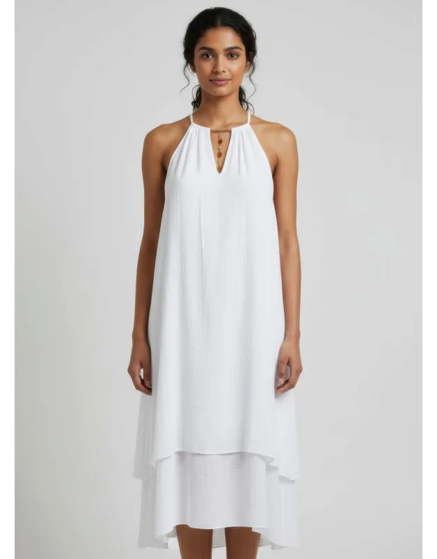 Solid Sleeveless Dress