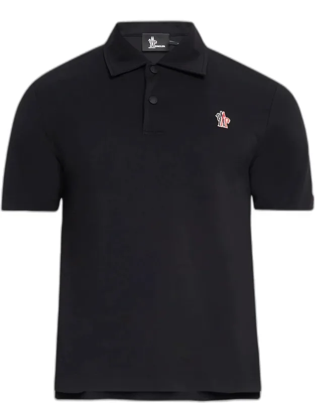 Monogram Logo Nylon Polo Shirt