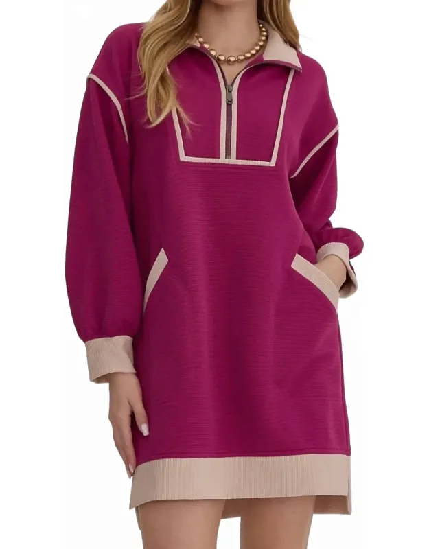 Long Sleeve Collared Dress