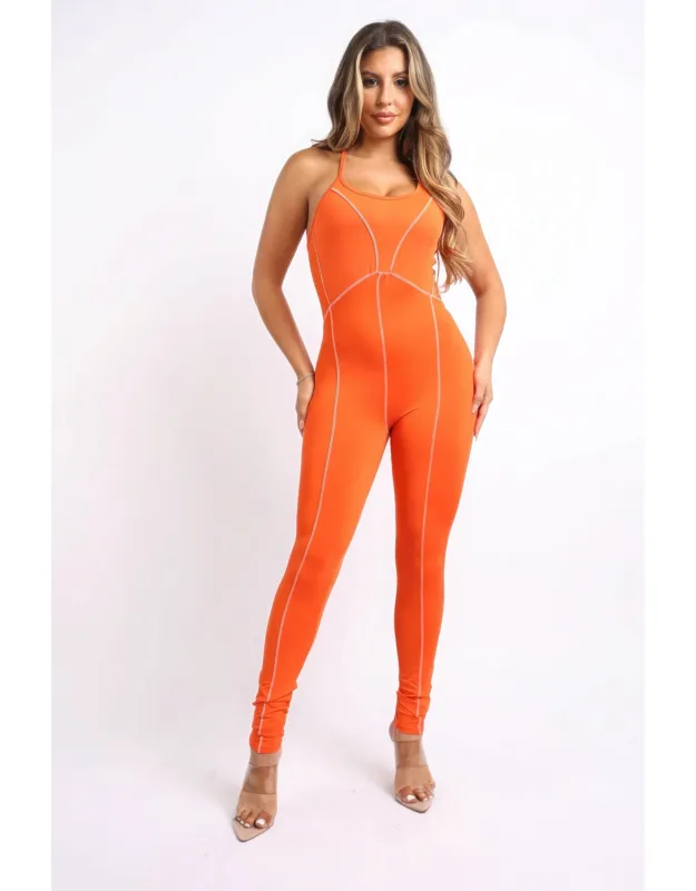 Overlock Line Jumpsuit