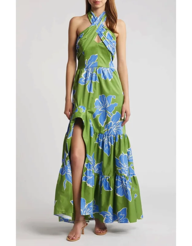 Stretch Halter Maxi Dress