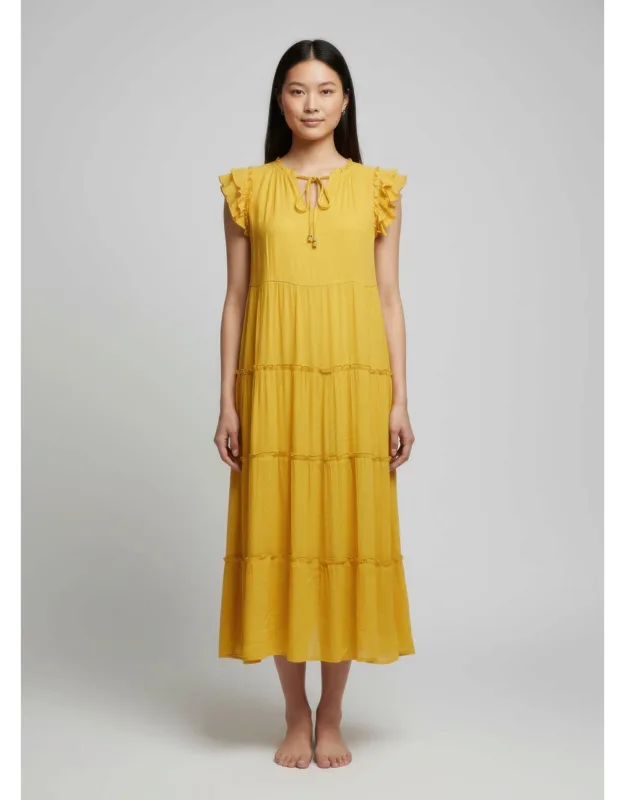 Solid Cap Sleeve Dress