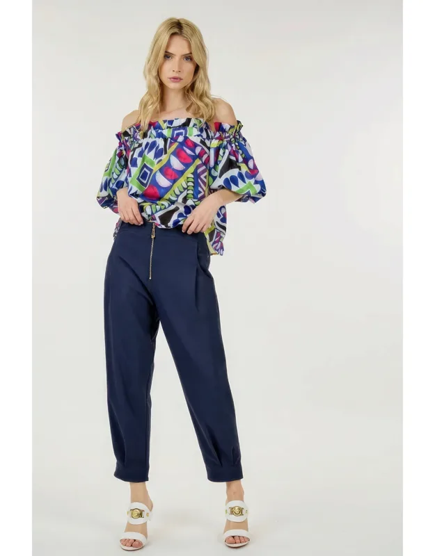 High Waist Zipper Front Skinny Pants