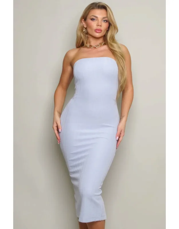Knit Tube Midi Dress