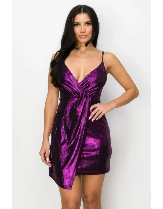 Ruched Draped Bodycon Mini Dress