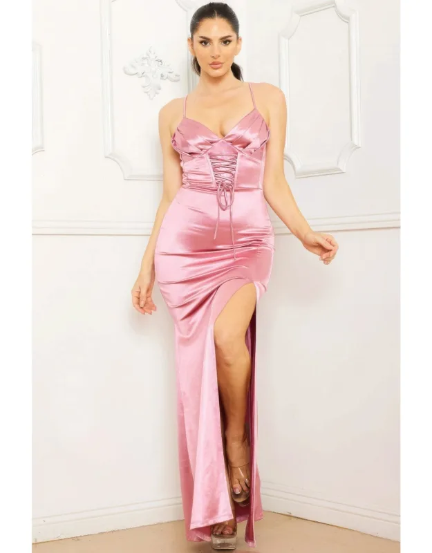 Caged Waist Maxi Dress
