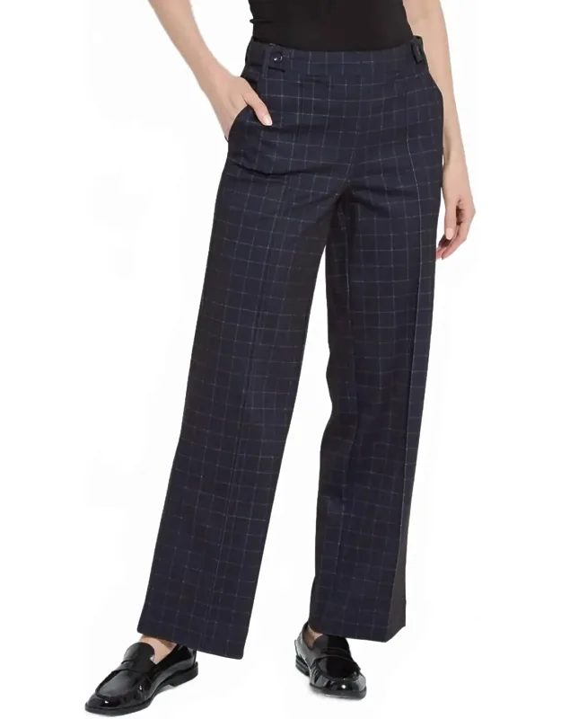 Zaina Ponte Trousers In Cross Check Plaid