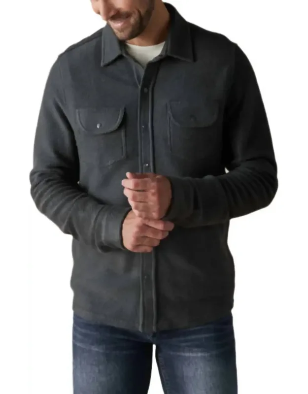 Loop Terry Button Up Shirt
