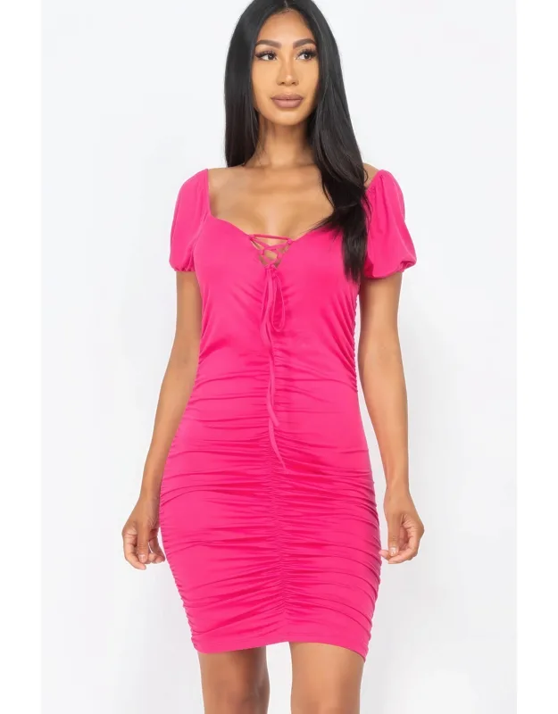Ruched Mini Dress