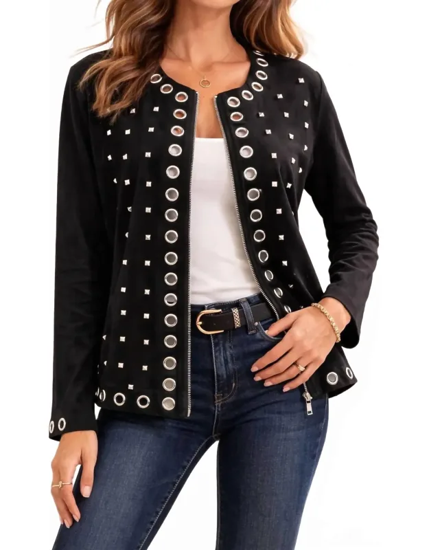 Faux Suede Glimmer Jacket