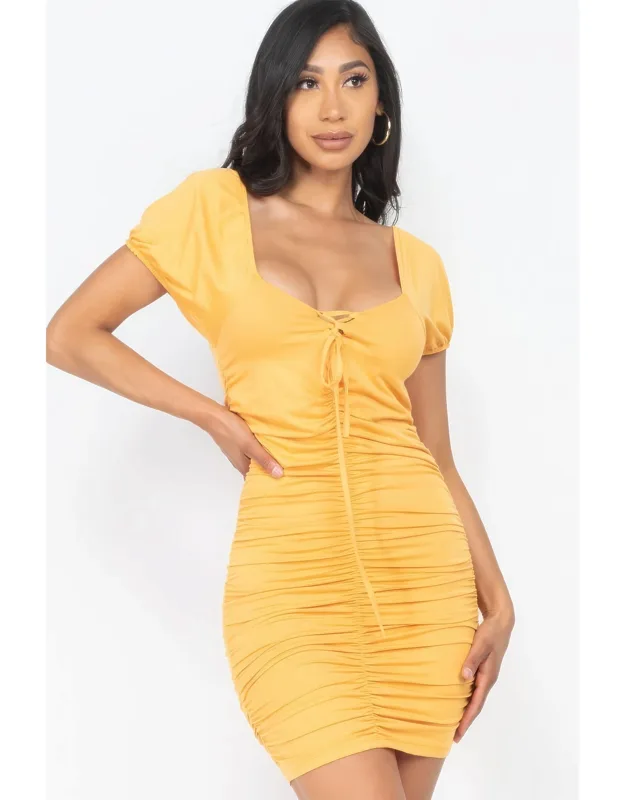 Ruched Mini Dress