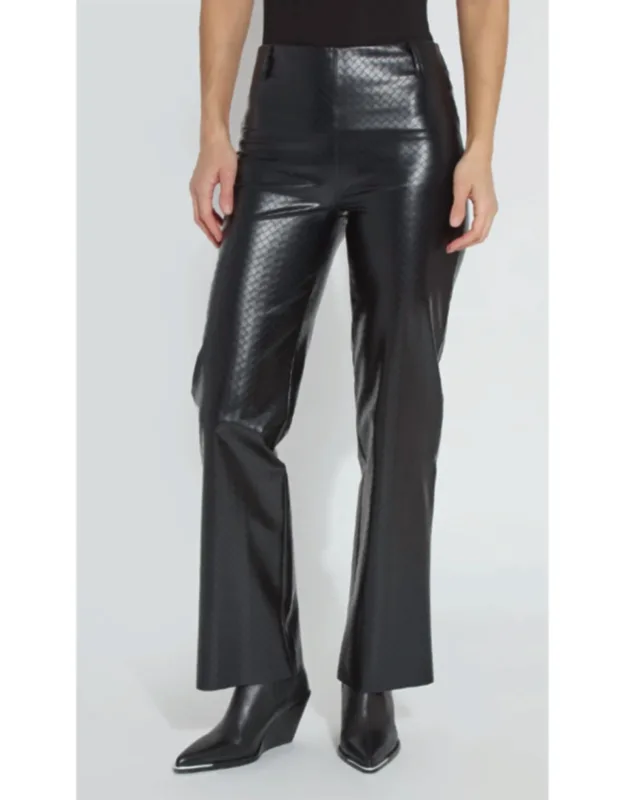 Amara Straight Flare Pant - Luxe Faux Leather, Flattering Fit