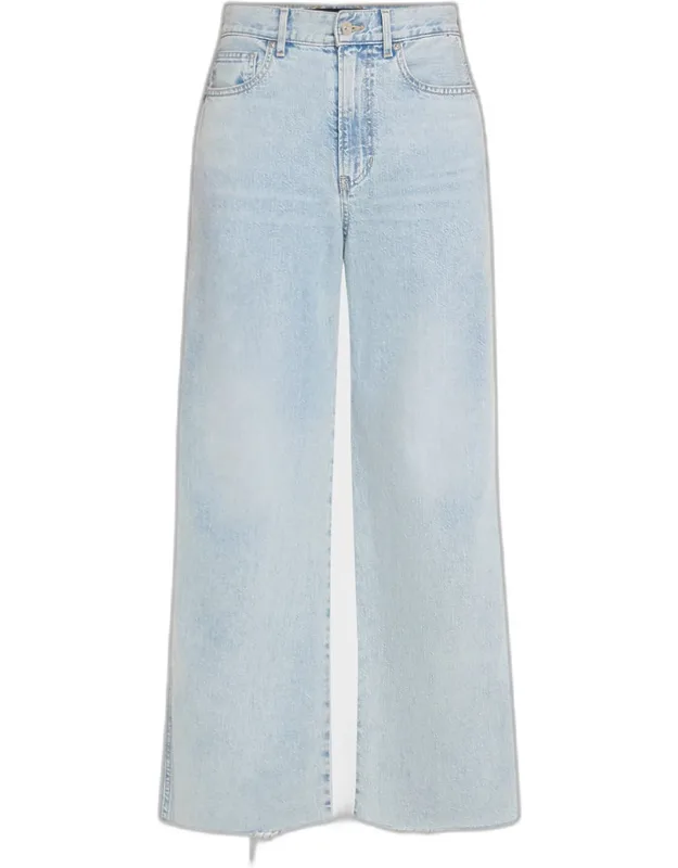 Cropped High-rise Wide Jeans