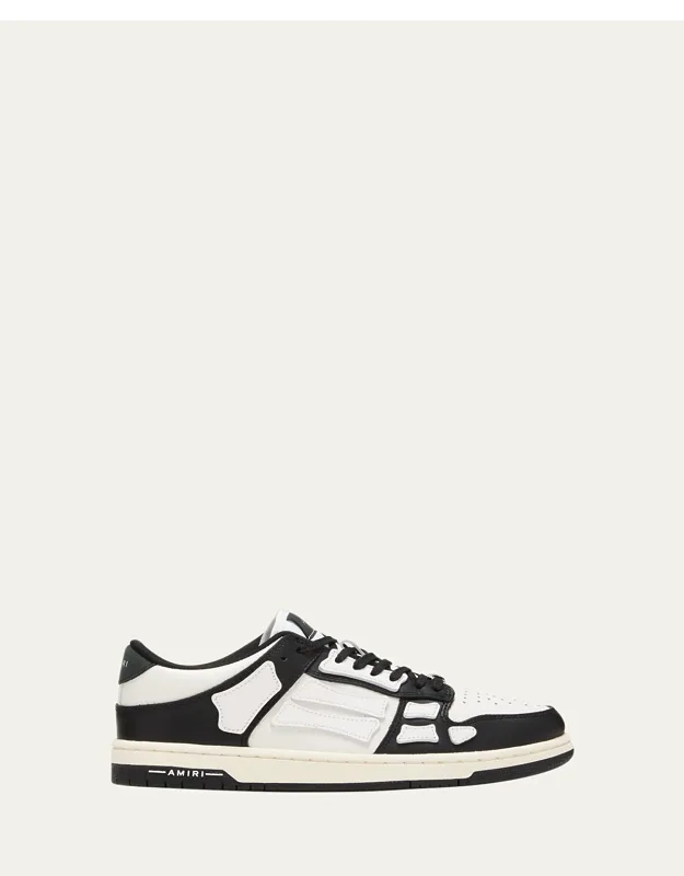 Bicolor Leather Low-top Sneakers