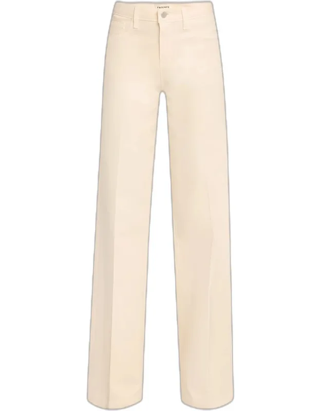 Coated Wide-leg Jeans