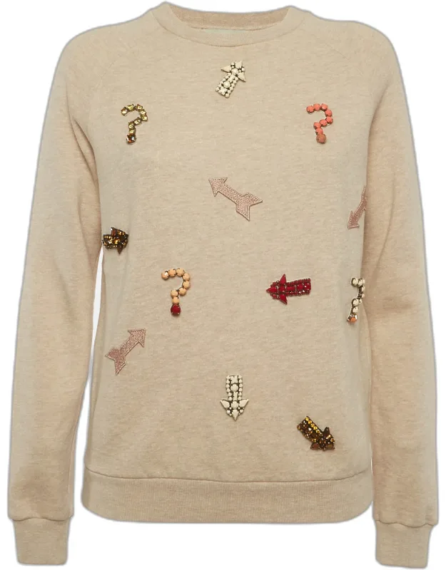 Embellished Cotton Knit Sweatshirt