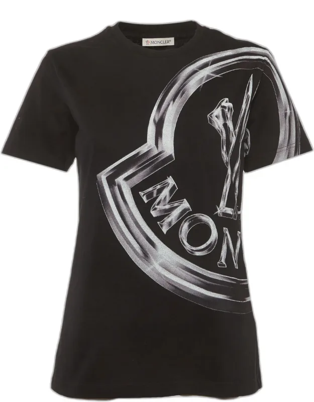 Cotton Knit Logo Print Crewneck T-shirt