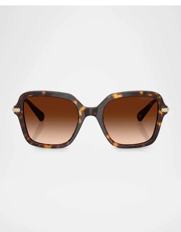 Crystal-embellished Square Acetate Sunglasses