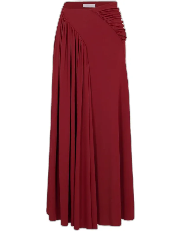 Ruched Maxi Skirt