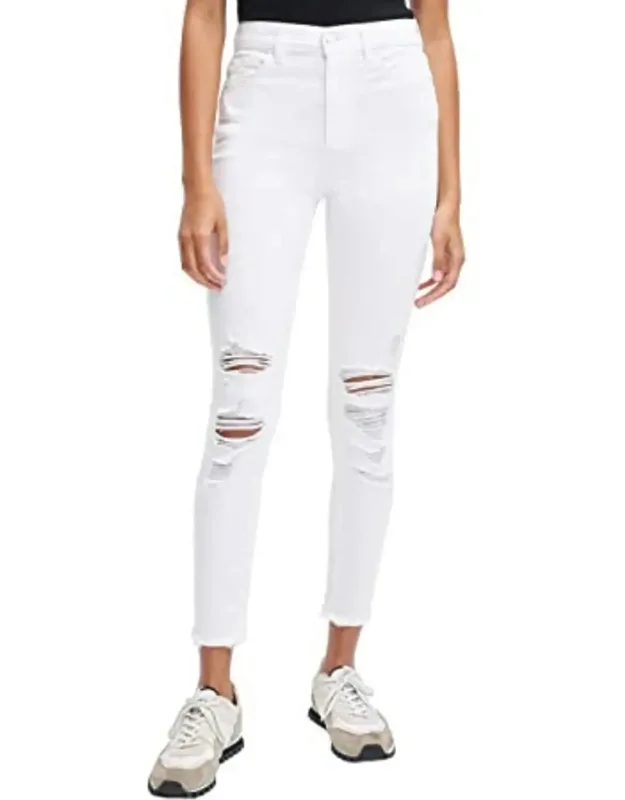 7 For All Mankind Jeans Distressed Skinny Leg Crop Jzz390