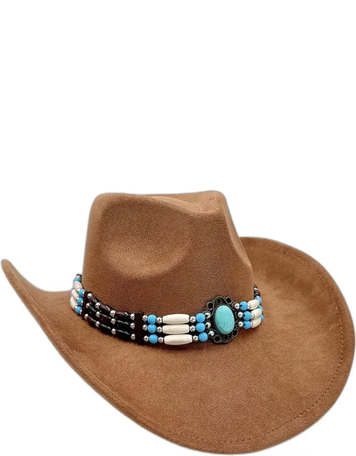 Beaded Western Concho Band Hat