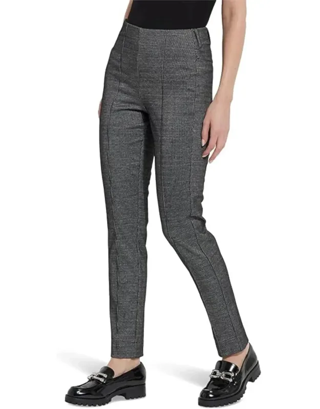 Emma Pants - Gray Straight Leg Pintucked Trousers