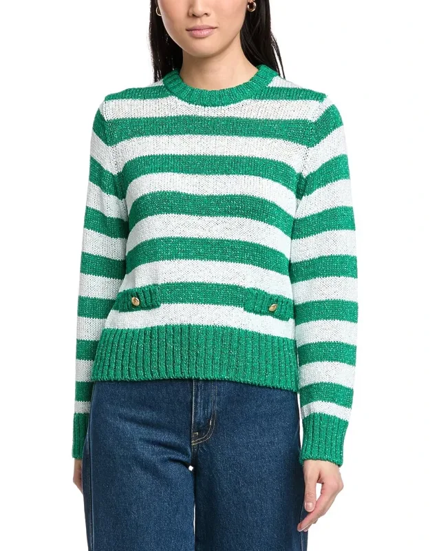 Relaxed Crewneck Striped Sweater
