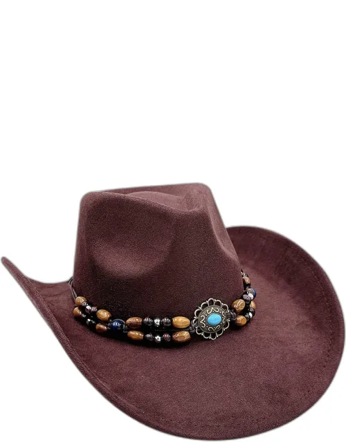 Beaded Western Concho Band Hat