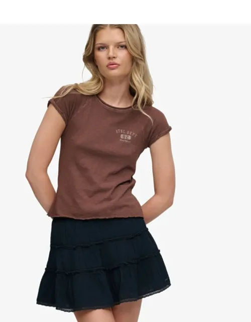 Cheesecloth Tiered Mini Skirt