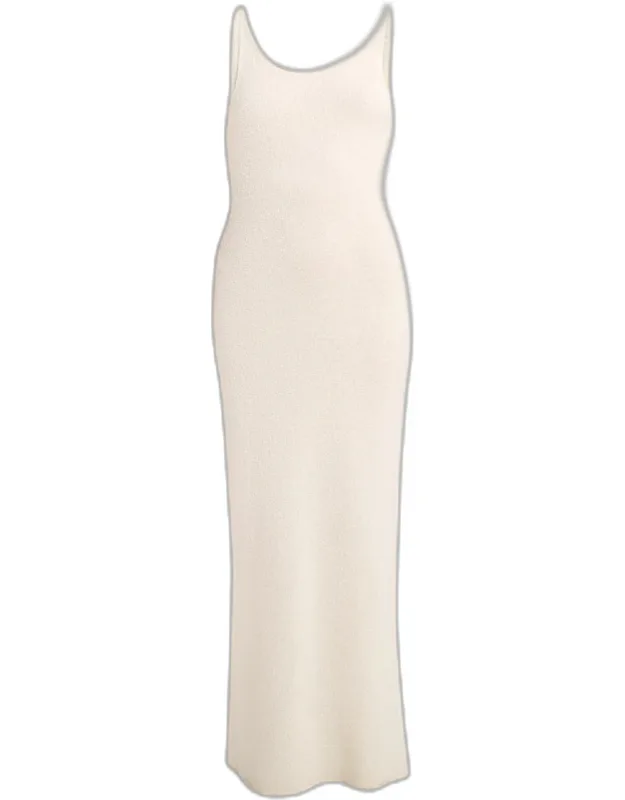 Silk Gauze Knit Sleeveless Maxi Dress