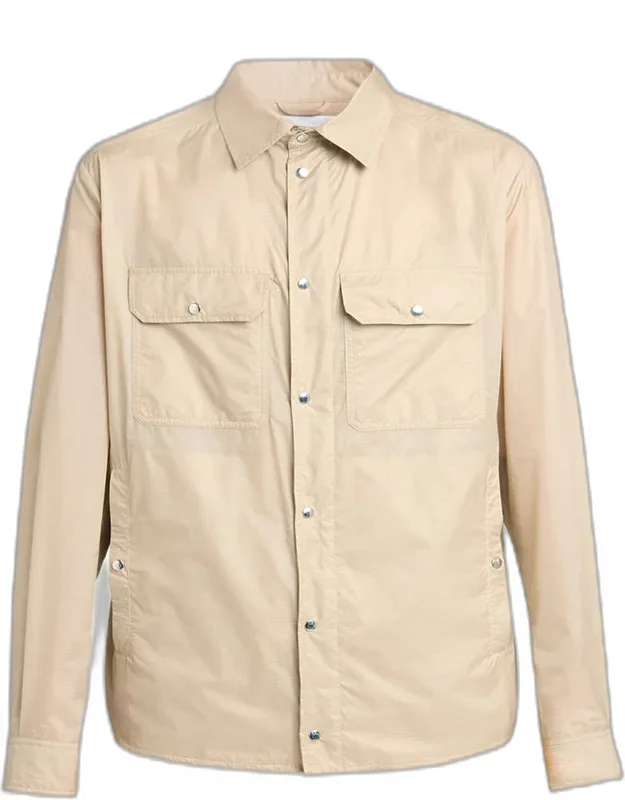 Nylon Snap-front Shirt Jacket