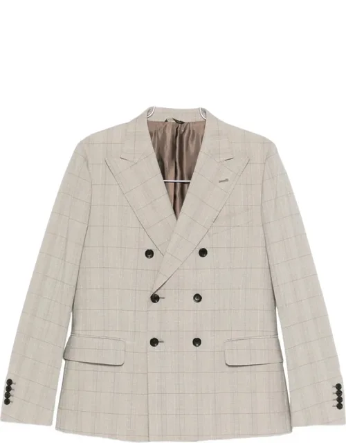 Double-breasted Patterned Suit