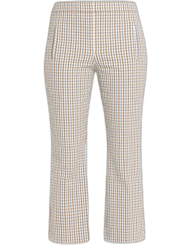 Plaid Kick-flare Pants