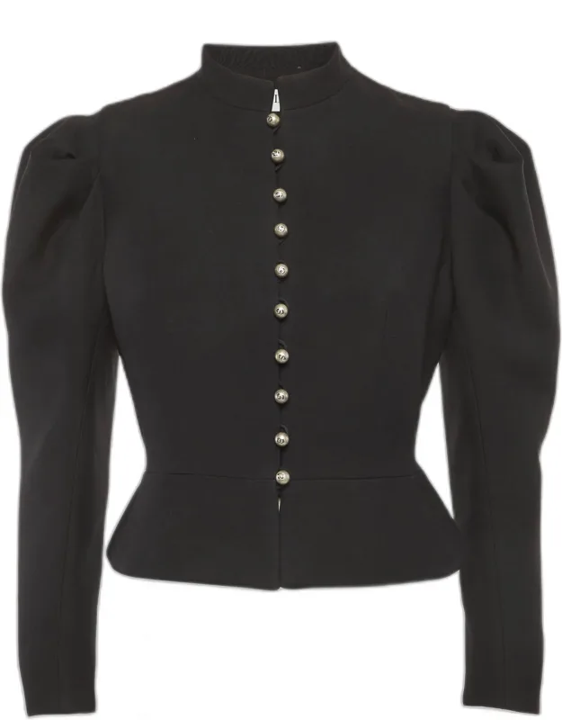 Cropped Puffed Sleeve Blazer