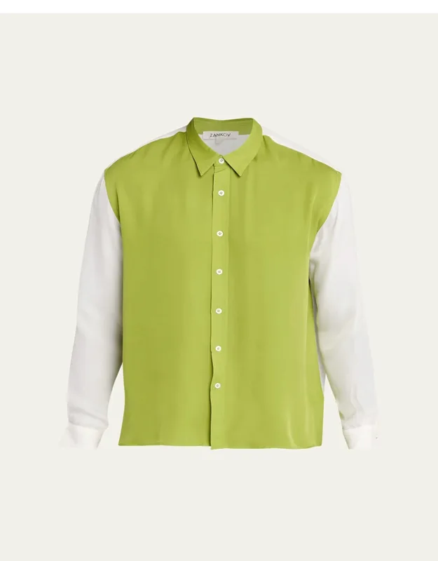 Wool Colorblock Shirt