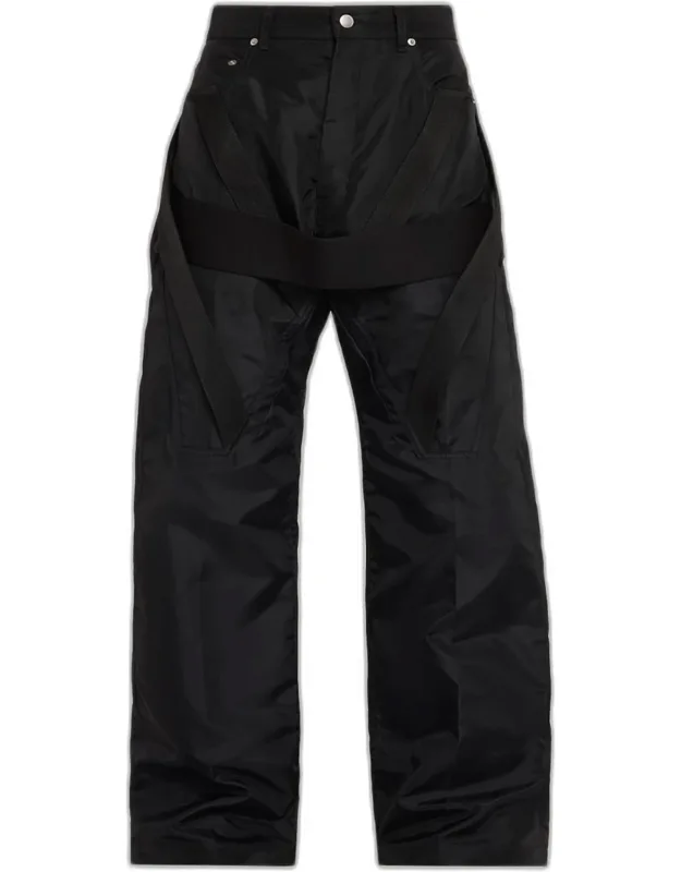 Megastrapped Geth Nylon Canvas Wide-leg Jeans