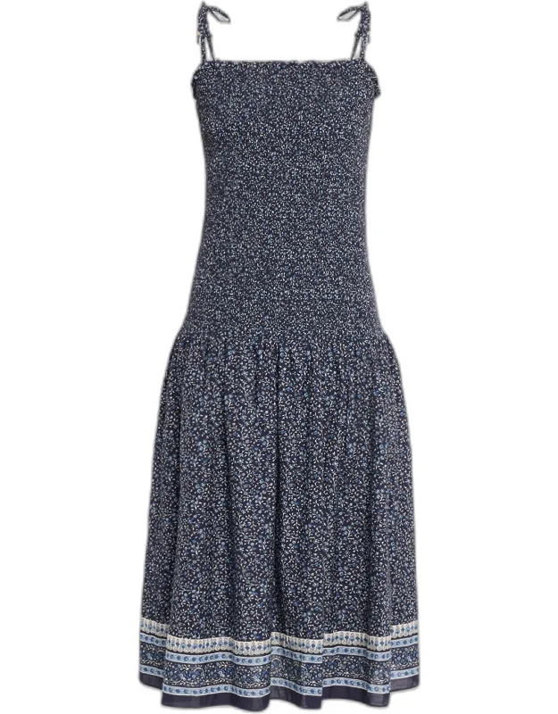 Floral Smocked Drop-waist Dress