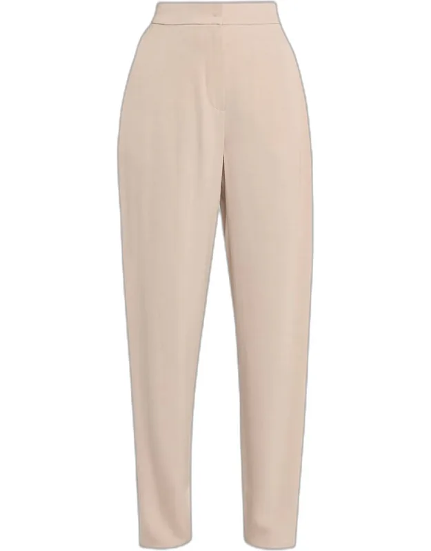 Tapered Washed Twill Trousers