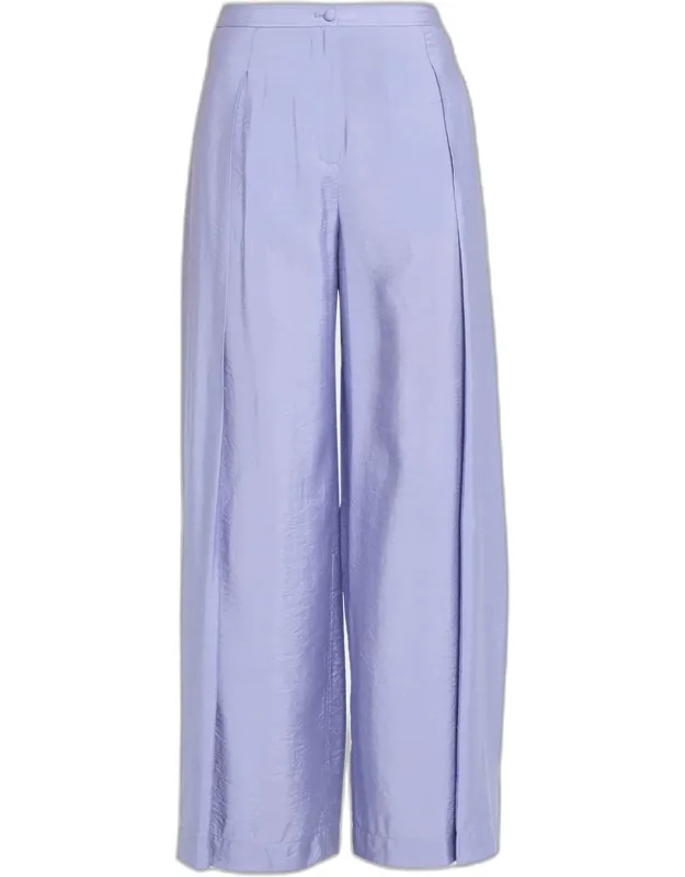 Pleated Wide-leg Trousers