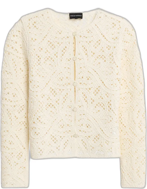 Open-stitch Knit Cardigan