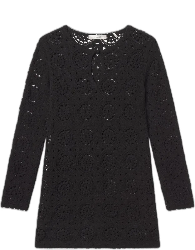 The Crochet Keyhole Mini Dress
