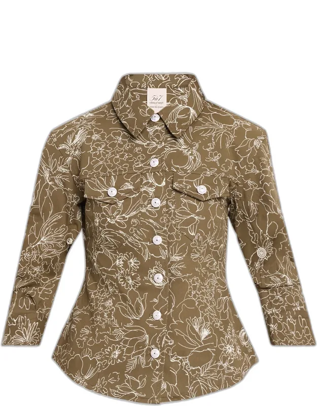 Canyon Garden Doodle Scrunched Jacket