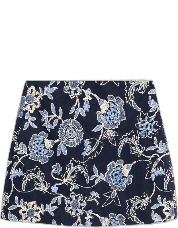 Embroidered Mini Skirt