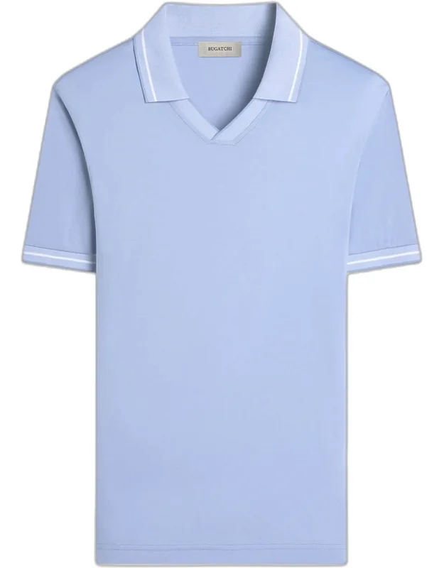 Pima Cotton Johnny-collar Polo Shirt