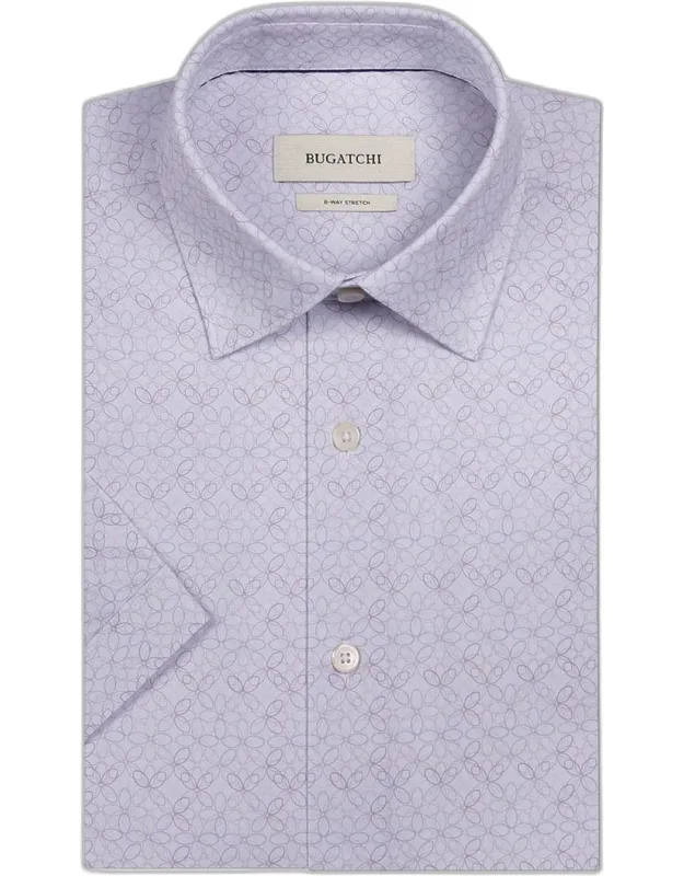 Miles Geometric-print Ooohcotton Short-sleeve Shirt