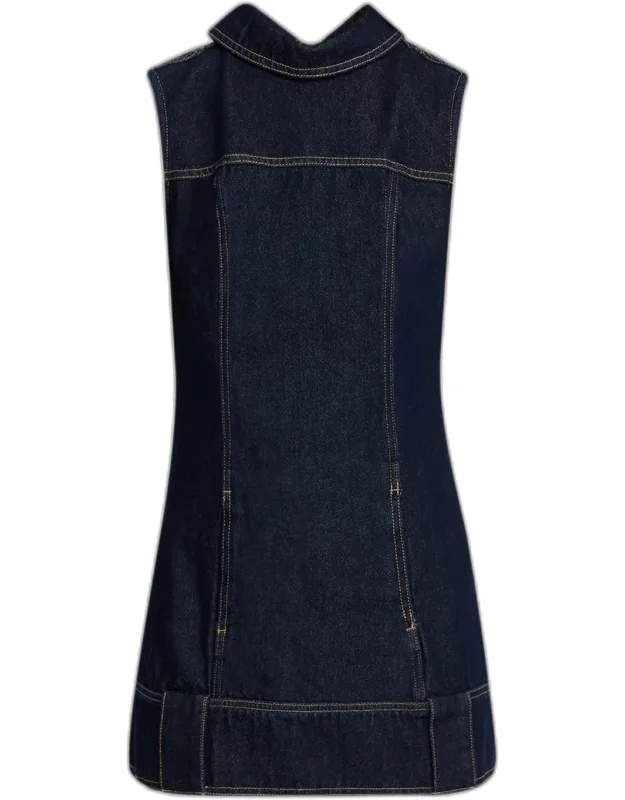 Cotton Denim Mini Dress