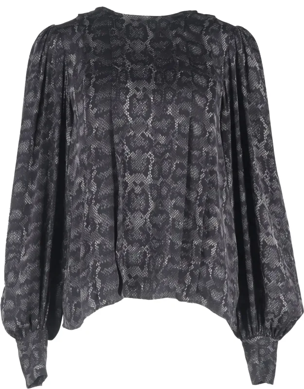 Renee Python Print Blouse
