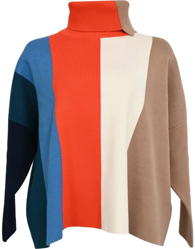 Striped Turtleneck Sweater