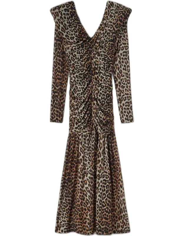 Dress In Leopard Mesh