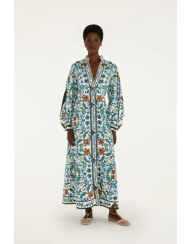 Flora Tile Maxi Dress